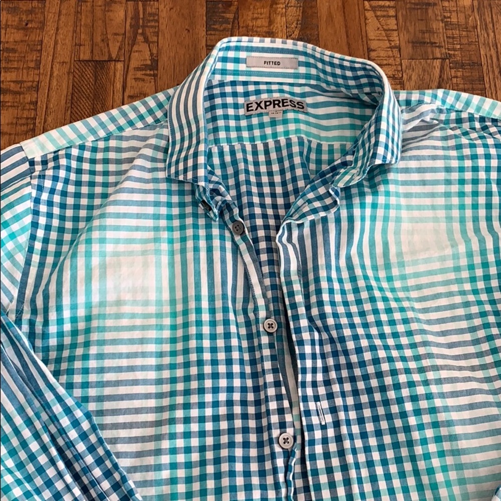 Express Men’s long sleeve button down (large)
